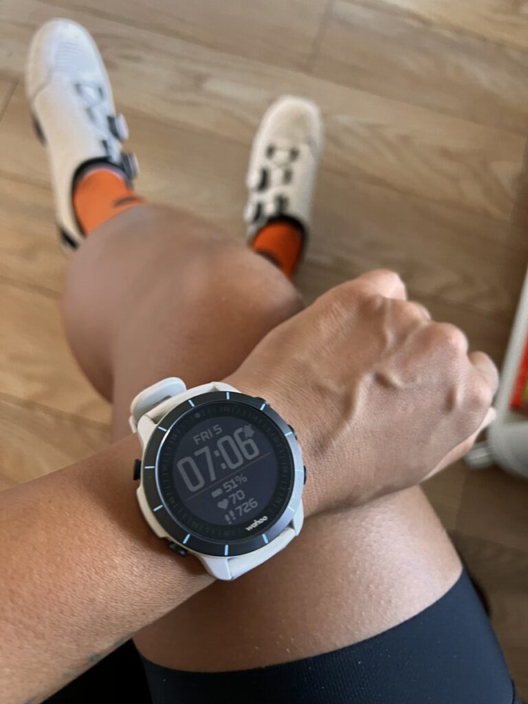 zegarek sportowy Wahoo Rival, widok na ekran startowy